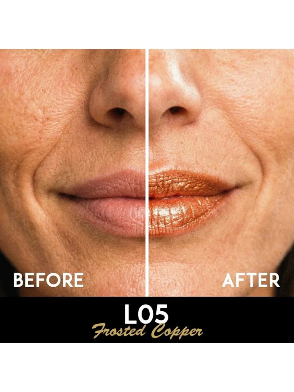Frosted Copper Metallic Lipstick | Aloe Vera Moisturizing | Long-Lasting Warm